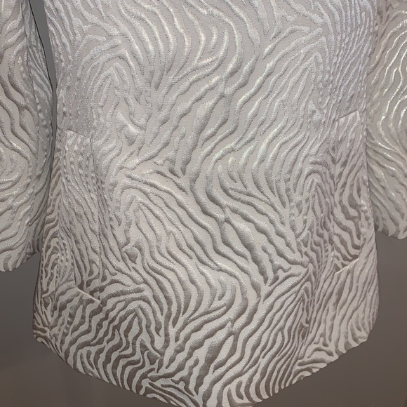 Michael Kors zebra print dressy shirt size 8 - Picture 4 of 11
